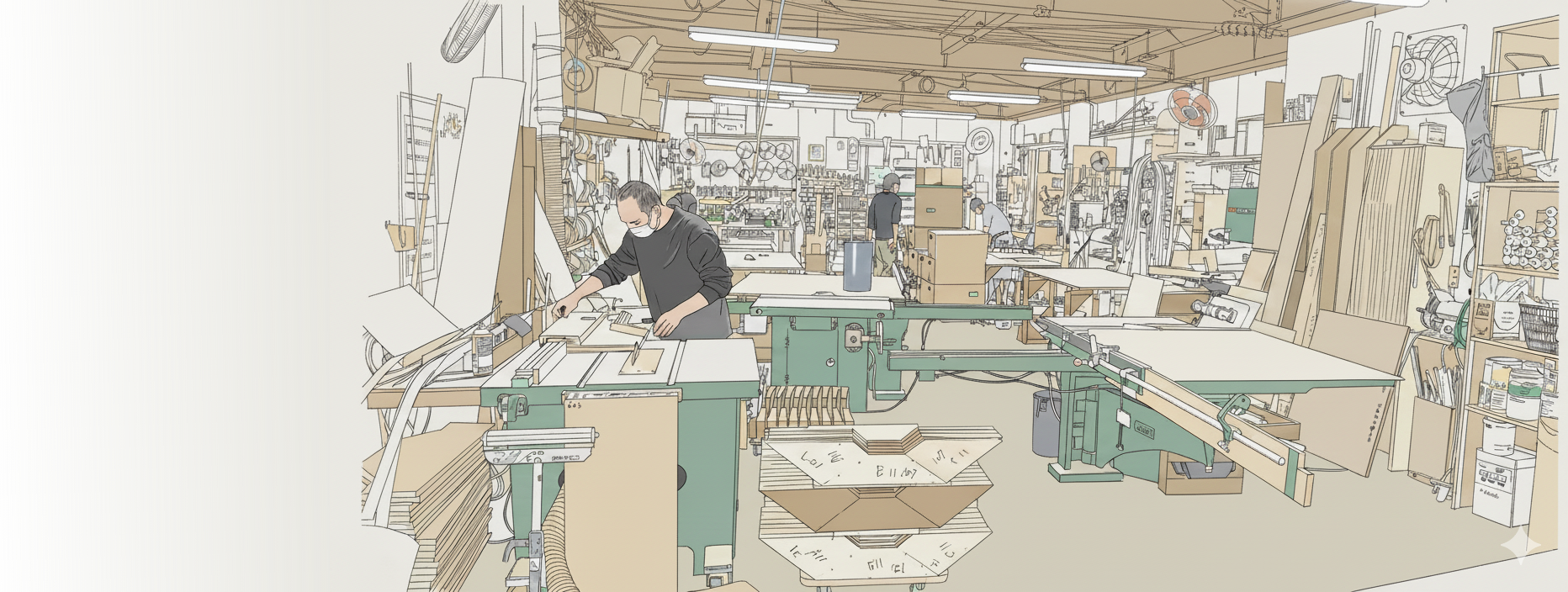 作業する人達のイラスト